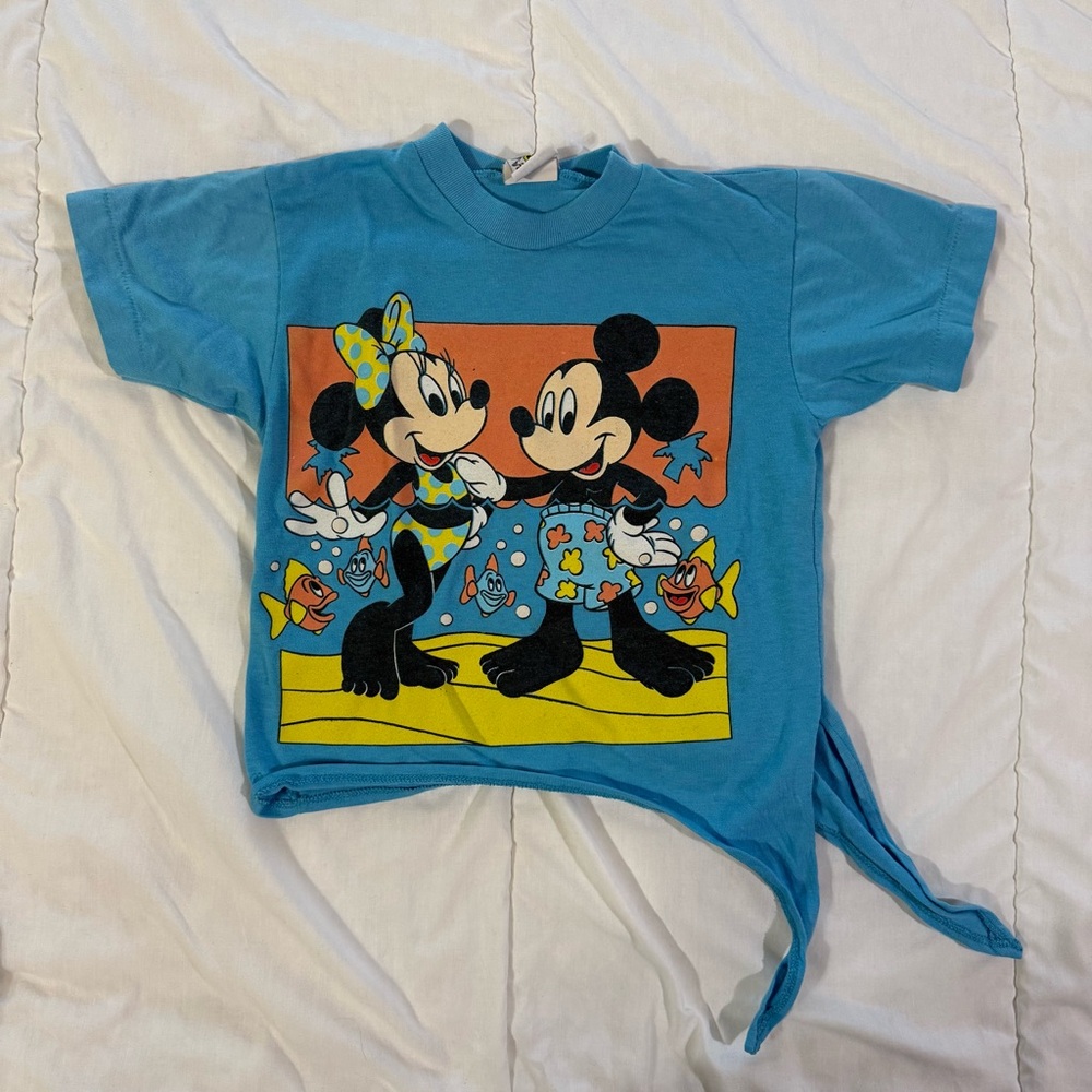 Mickey And Minnie Swimwear Beach Disney by Jog Togs T-Shirt Single Stitch M 5-6